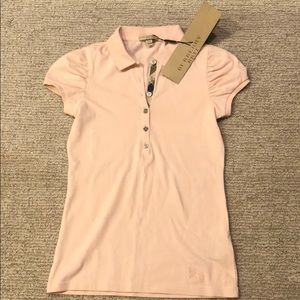 Burberry Brit ruffled shoulder polo shirt